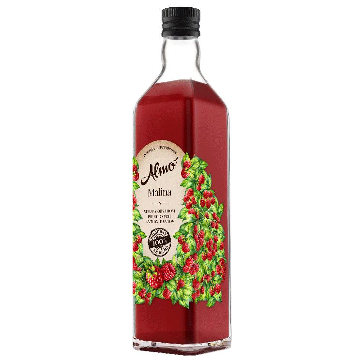 Almo Malina sirup min.podiel 50% ovocnej zložky 500 ml