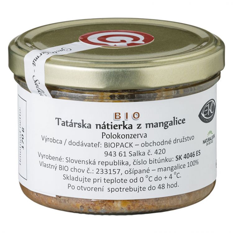 Gastrofarma Salka BIO Tatárska nátierka z mangalice 170g