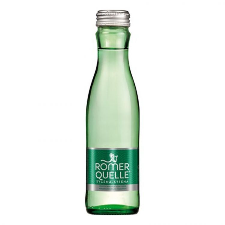 RÖMERQUELLE pramenitá minerálna voda perlivá 330 ml Sklo