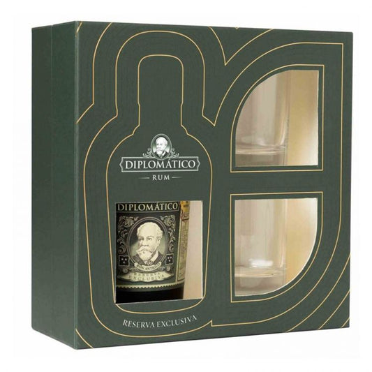 Diplomatico Reserva Exclusiva 12y 0,7l 40% GB + 2 poháre