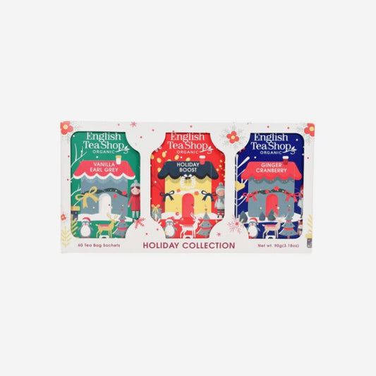 English Tea Shop Bio darčeková kolekcia čajov holiday collection burgundy, porciovaný 100g