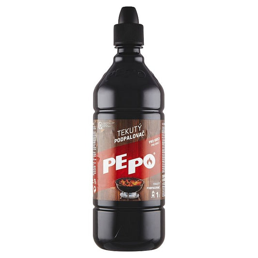 PE-PO tekutý podpaľovač  na podpalovanie uhlia, dreva  1 l
