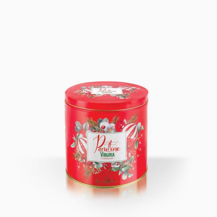 Virginia Panettone vysoké v červenej plechovej dóze 100g
